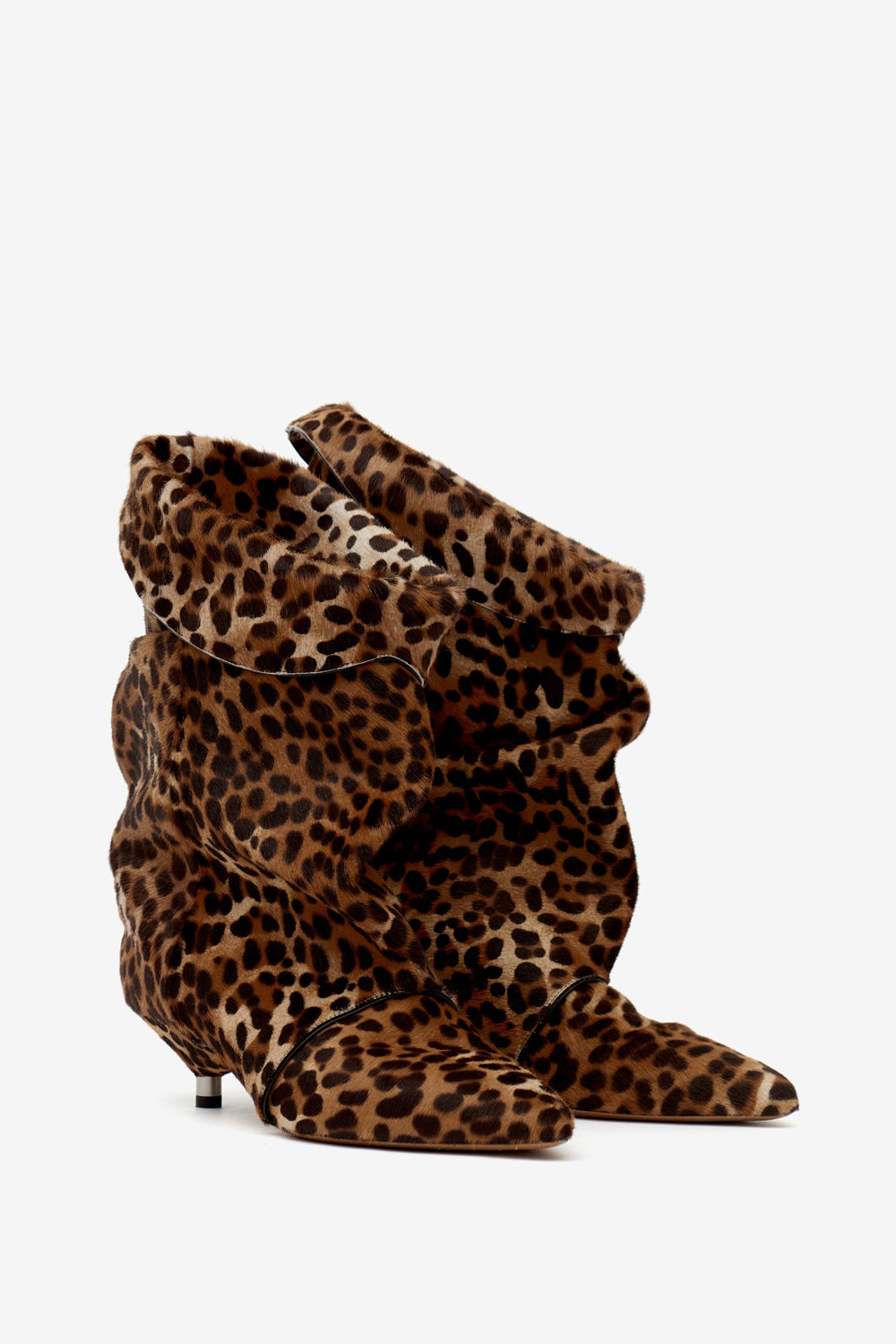 Edrik high-heeled draped boots - Leopard - Woman - 3