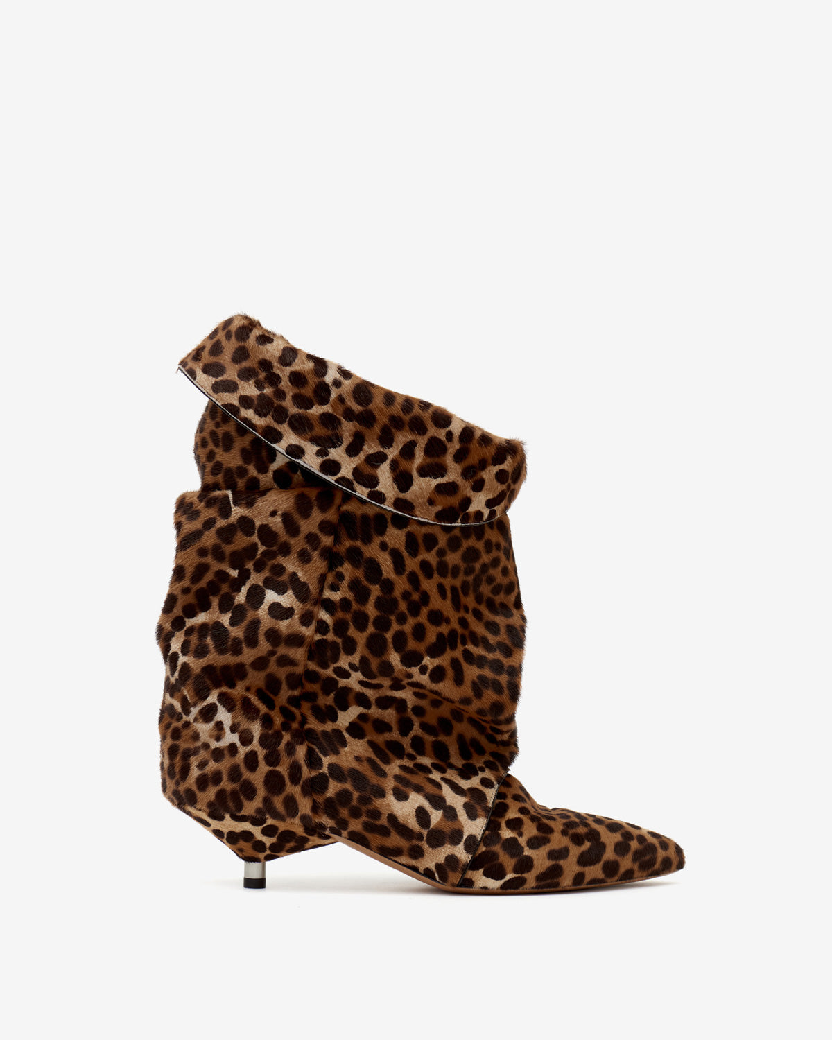 Edrik high-heeled draped boots - Leopard - Woman - 1