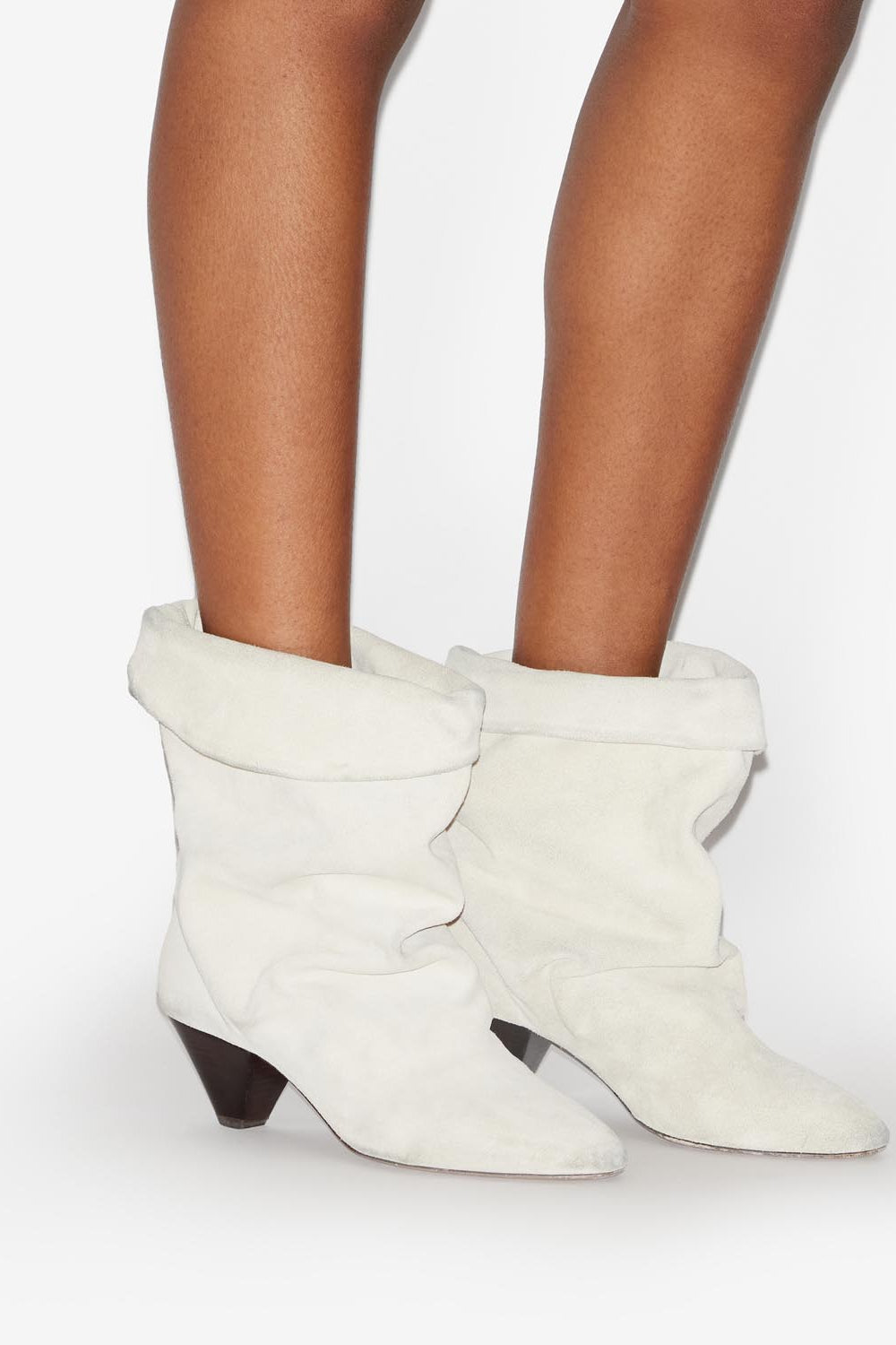 Boots drapées à talons ryska - Beige - Woman - 5