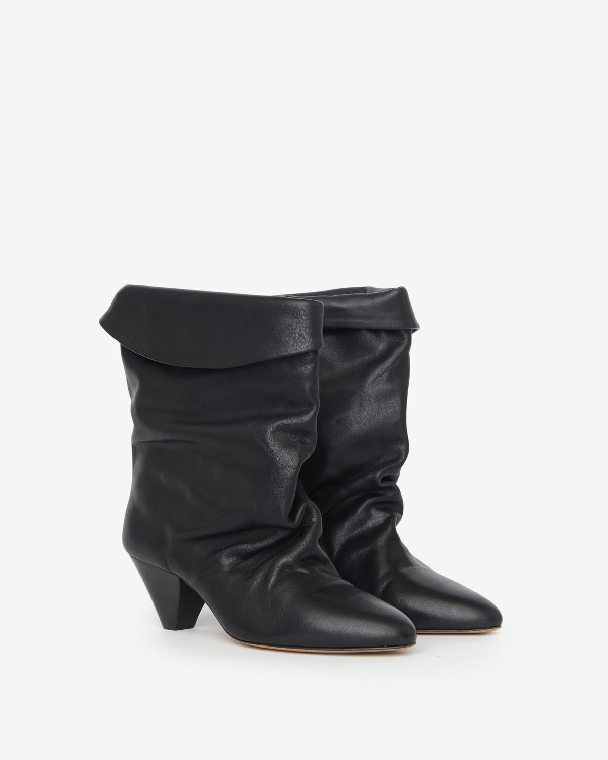 Ryska high-heeled draped boots - Black - Woman - 3