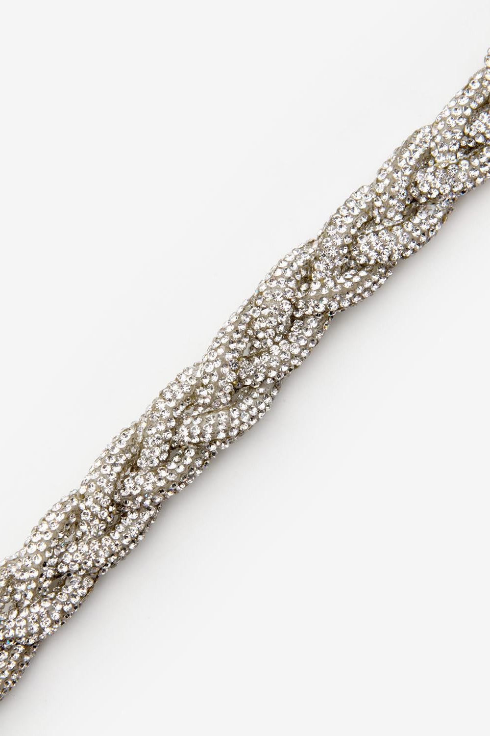 Yua braided rhinestone bracelet - Silver - Woman - 3