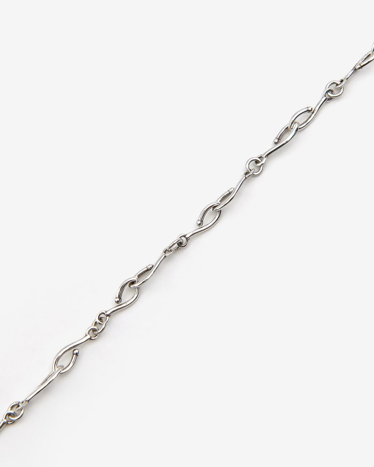 Bracciale a catena in ottone argentato sachi - Argento - Man - 3