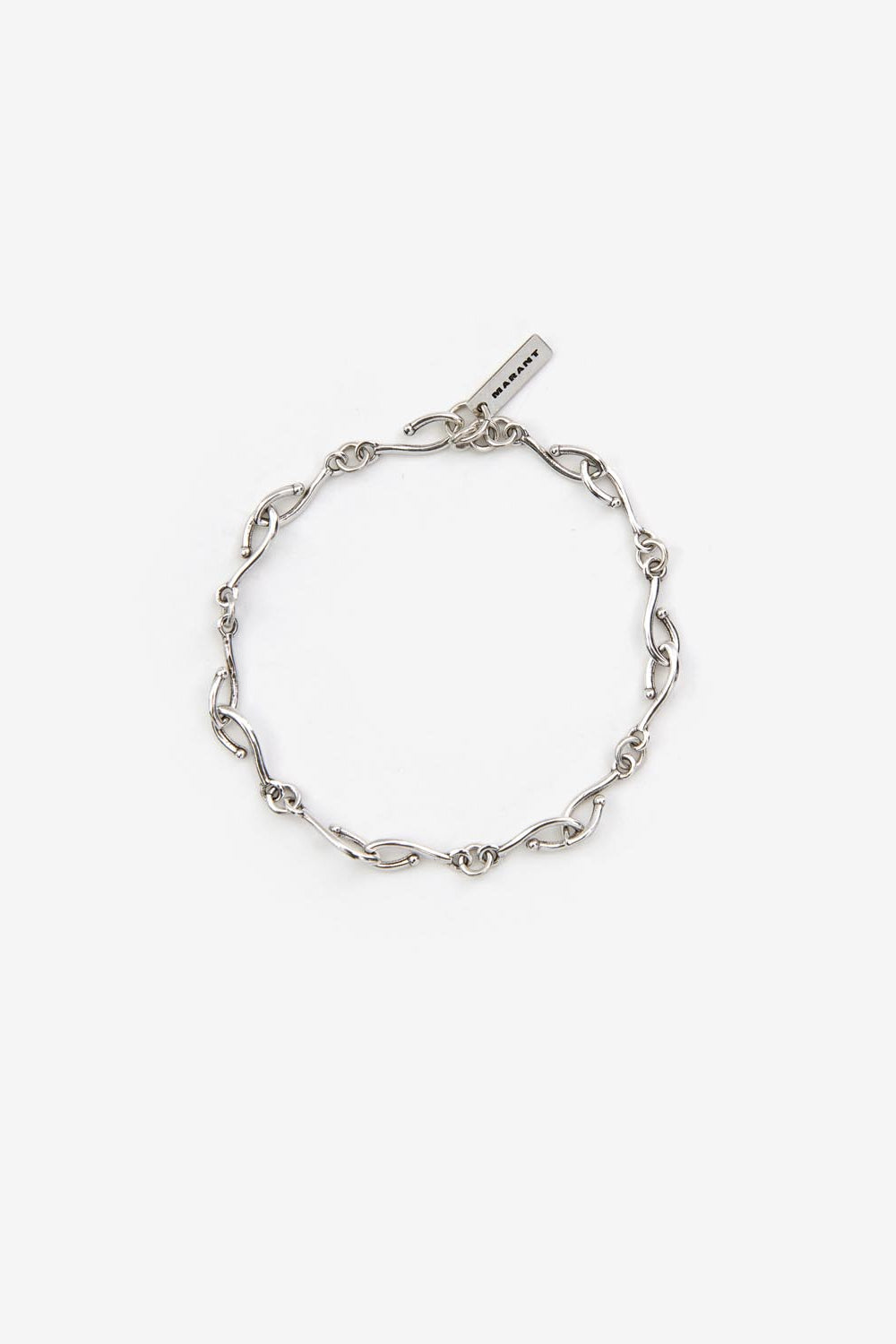 Bracciale a catena in ottone argentato sachi - Argento - Man - 1