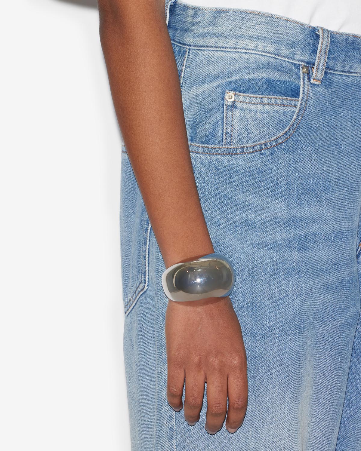 Brazalete abombado awa - Plata - Woman - 2