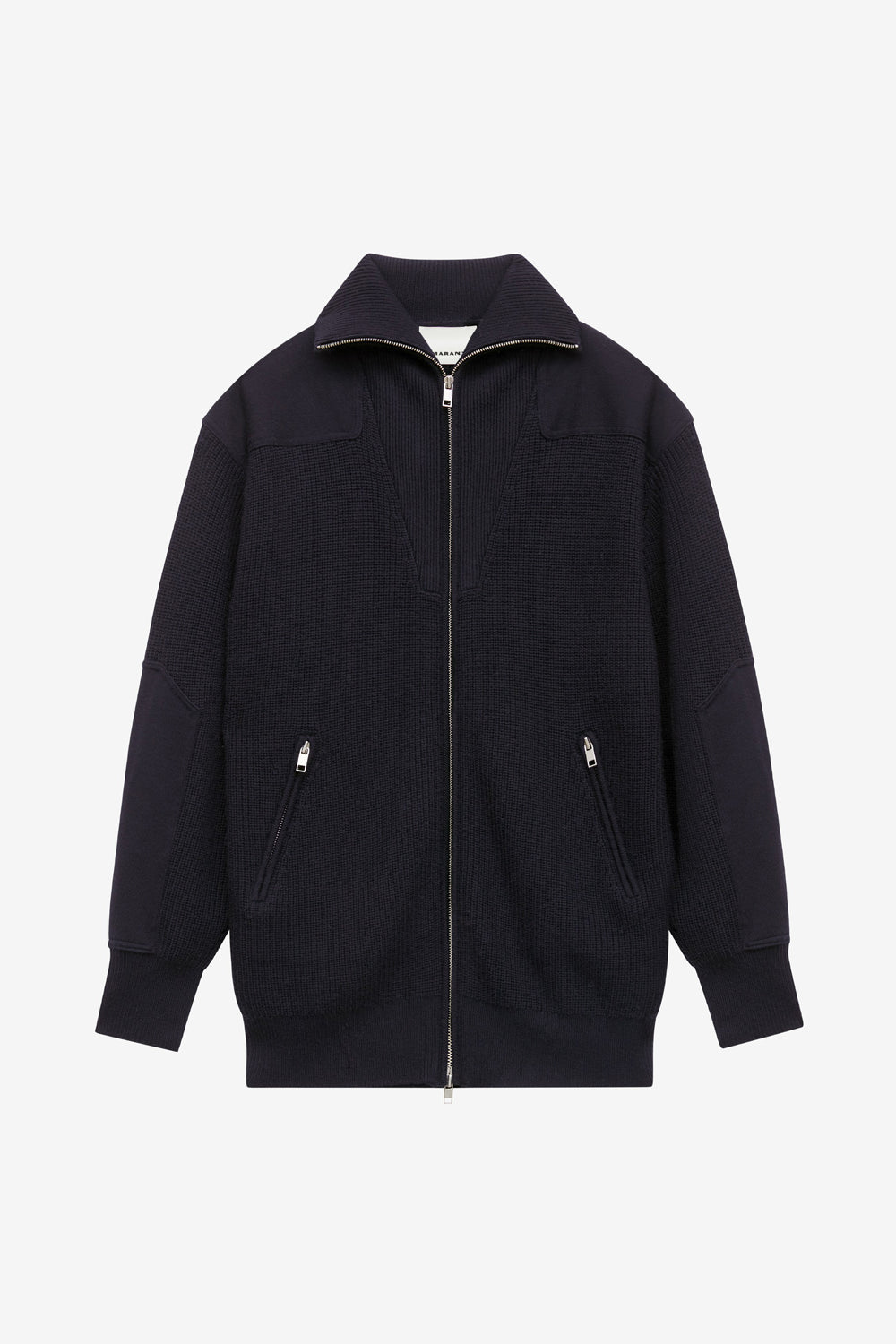 Cardigan barno en laine mérinos unie - Nuit - Man - 1