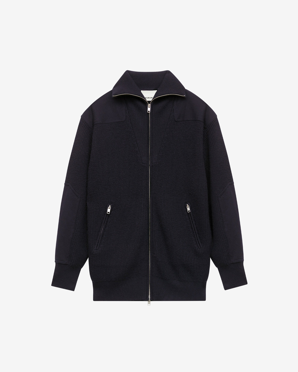 Cardigan barno en laine mérinos unie - Nuit - Man - 5