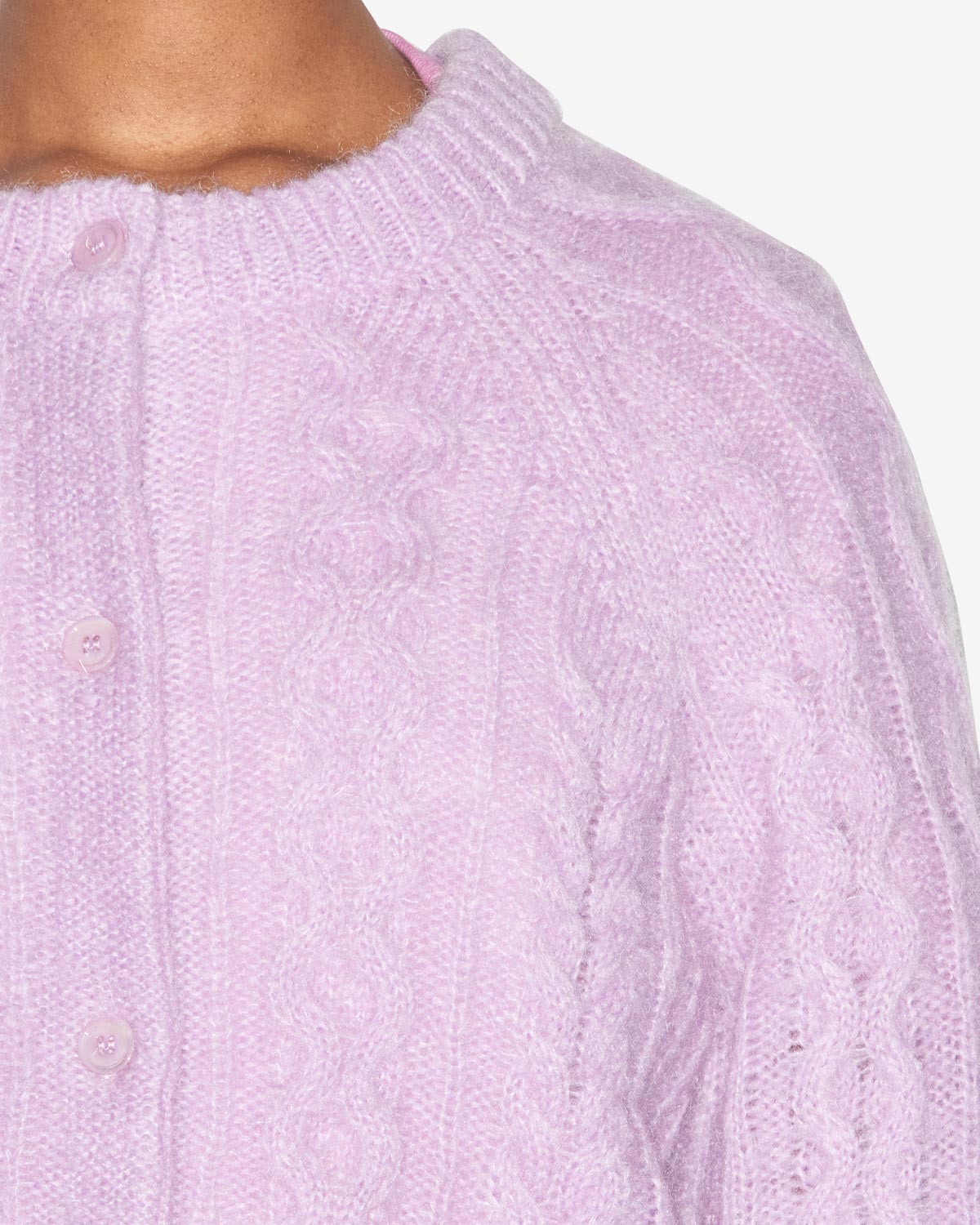Ery cardigan in cable knit - Lavender - Woman - 2