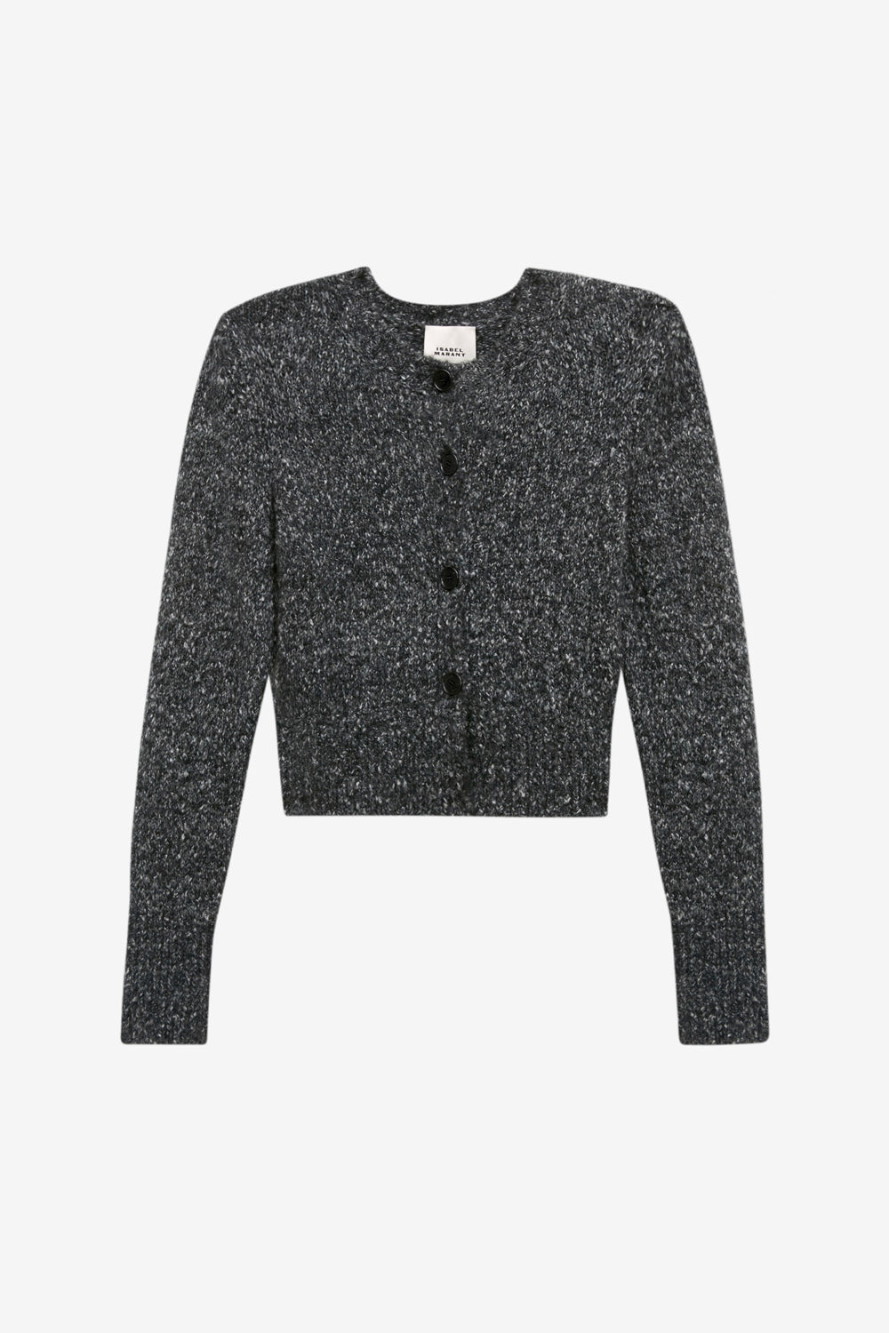 Cardigan corto in maglia chiné kathlen - Anthracite - Woman - 1