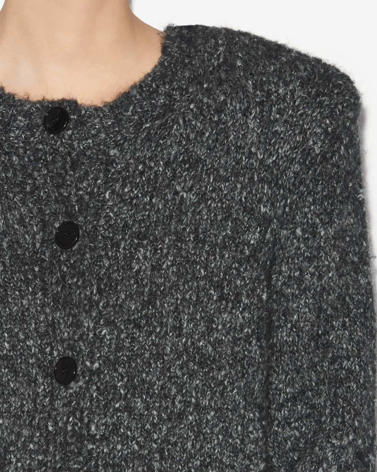 캐슬렌(kathlen) 크롭 헤더 니트 가디건 - Anthracite - Woman - 2