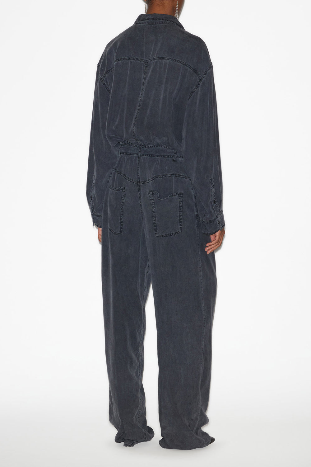 Mono largo paige de cambray - Negro lavado - Woman - 4