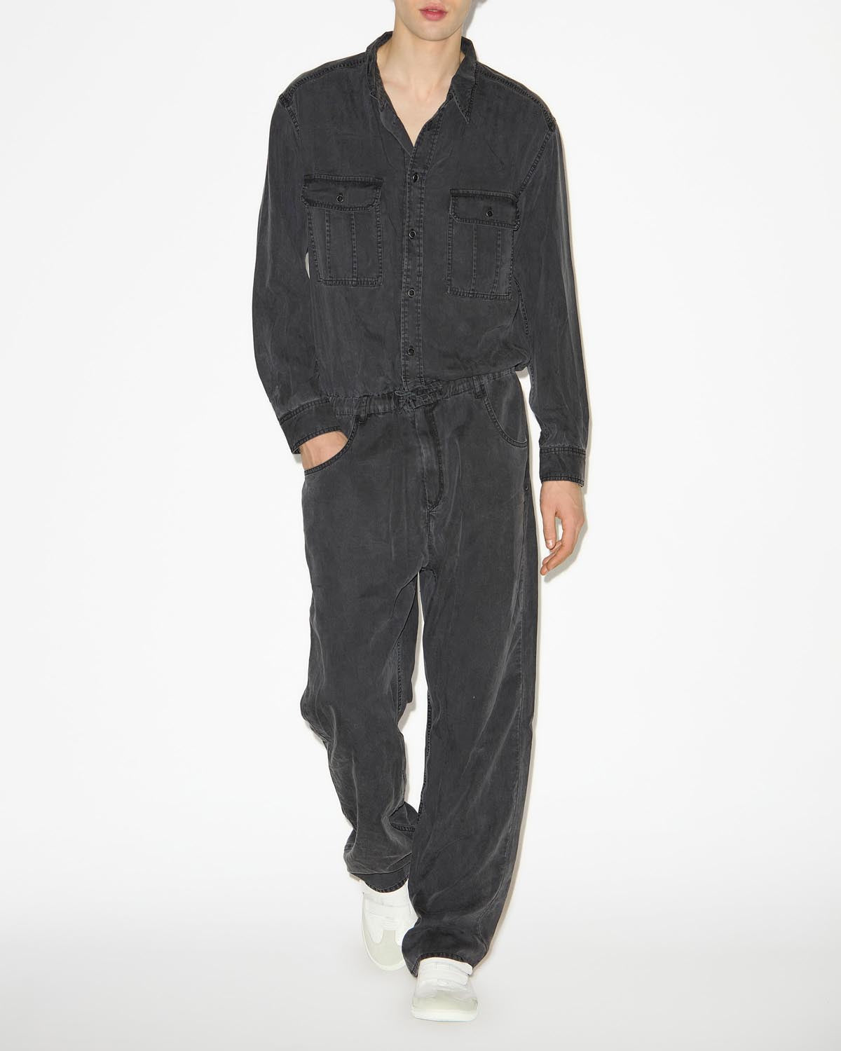 Patric jumpsuit Man black ISABEL MARANT Official online store