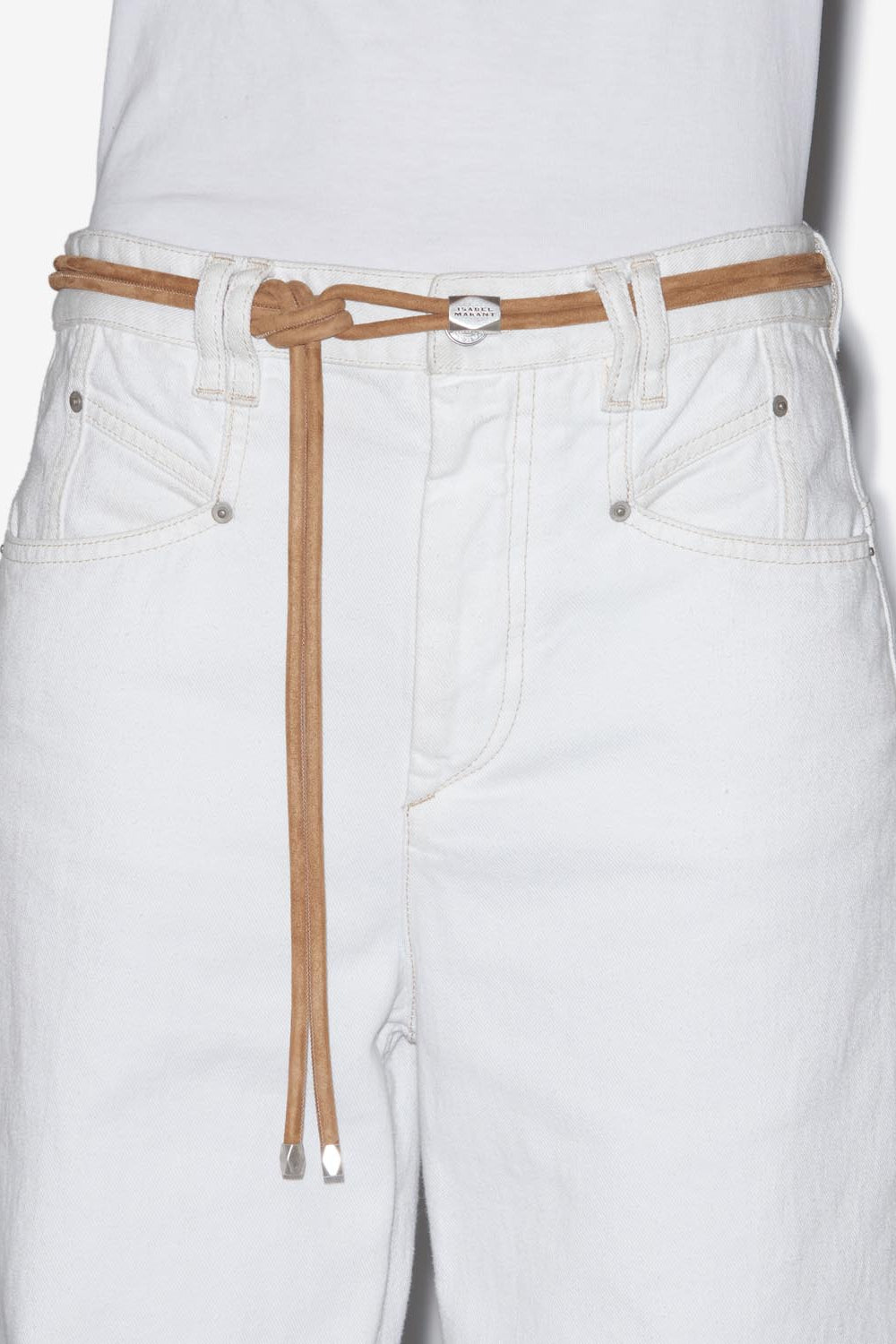 Kordelgürtel silvia aus lammleder - Camel-silver - Woman - 4