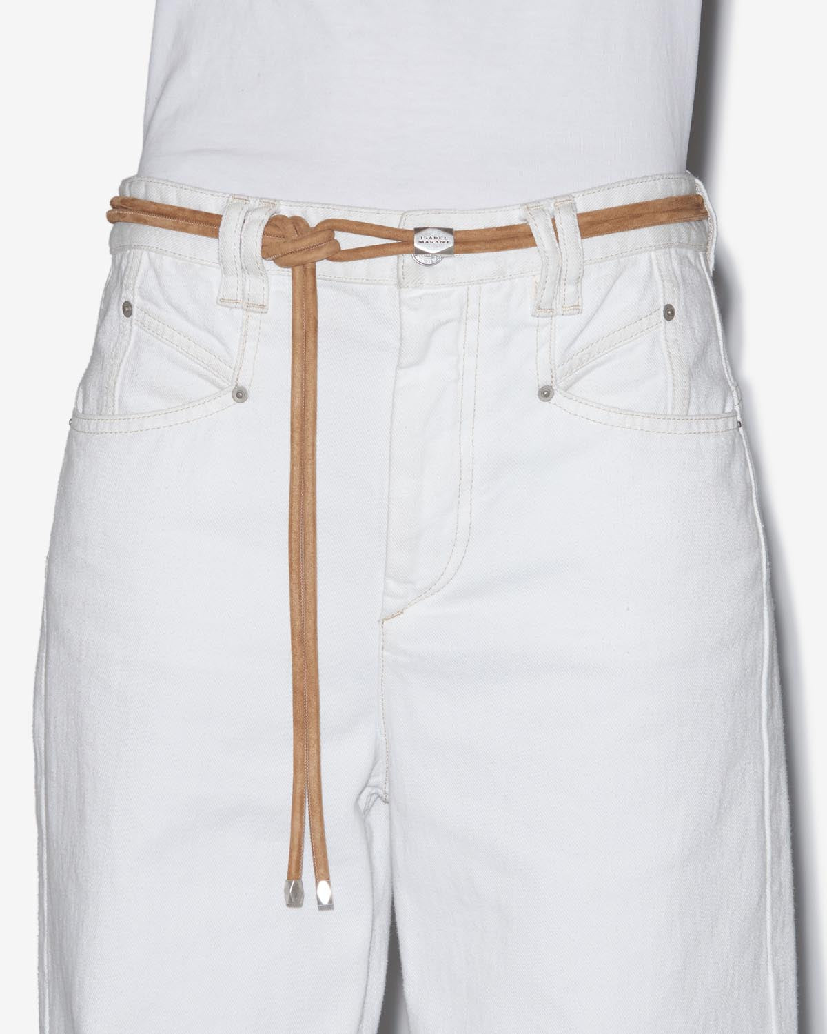 Kordelgürtel silvia aus lammleder - Camel-silver - Woman - 4