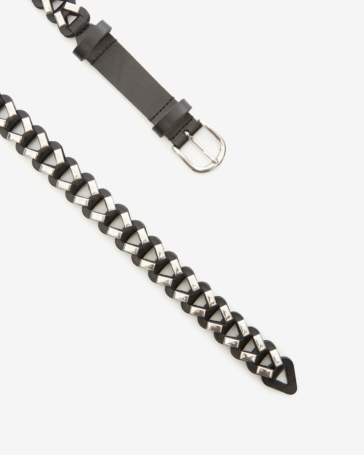 Cetju interlaced leather and metal belt - Black - Woman - 3