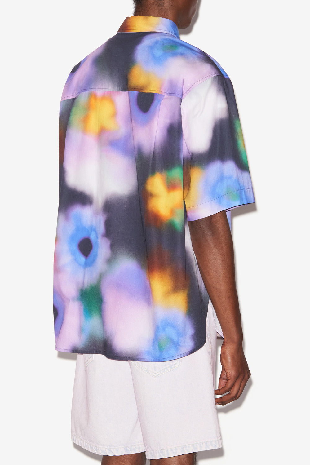 Camicia in cotone stampato a maniche corte labilio - Faded night - Man - 5