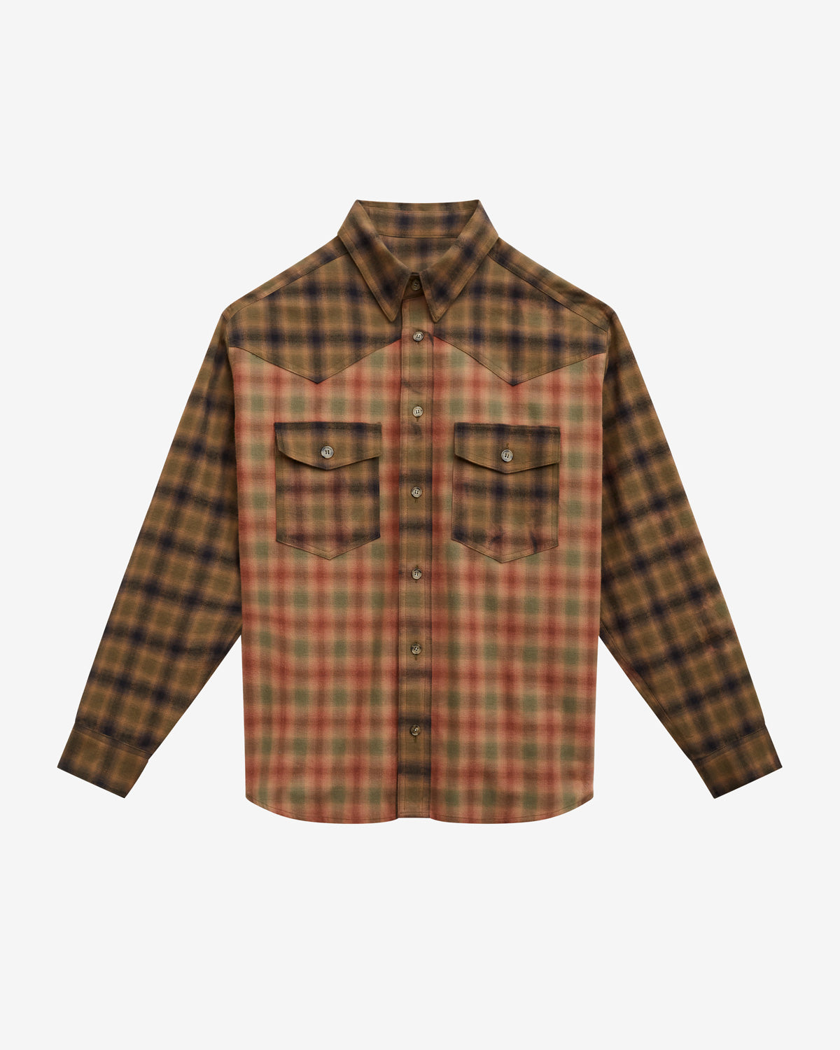 Sulivan checkered cotton shirt - Khaki-khaki - Man - 5