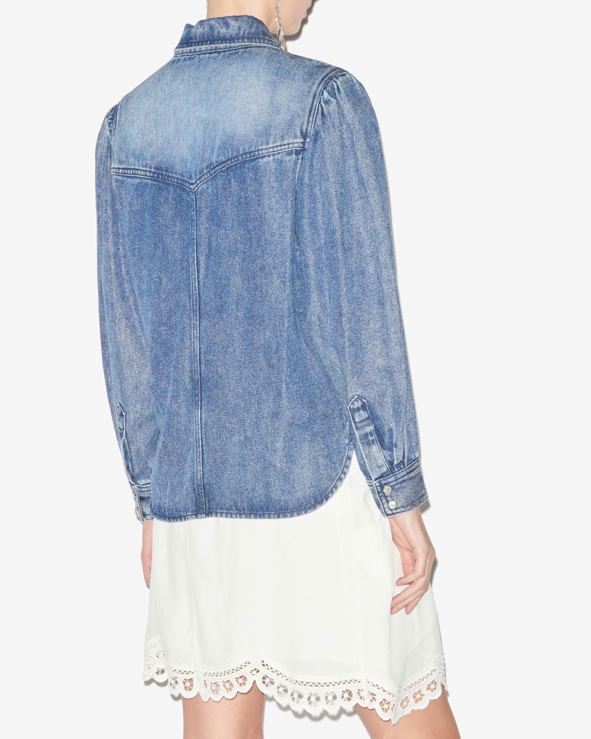 Camisa tahisia de cambray - Azul - Woman - 4