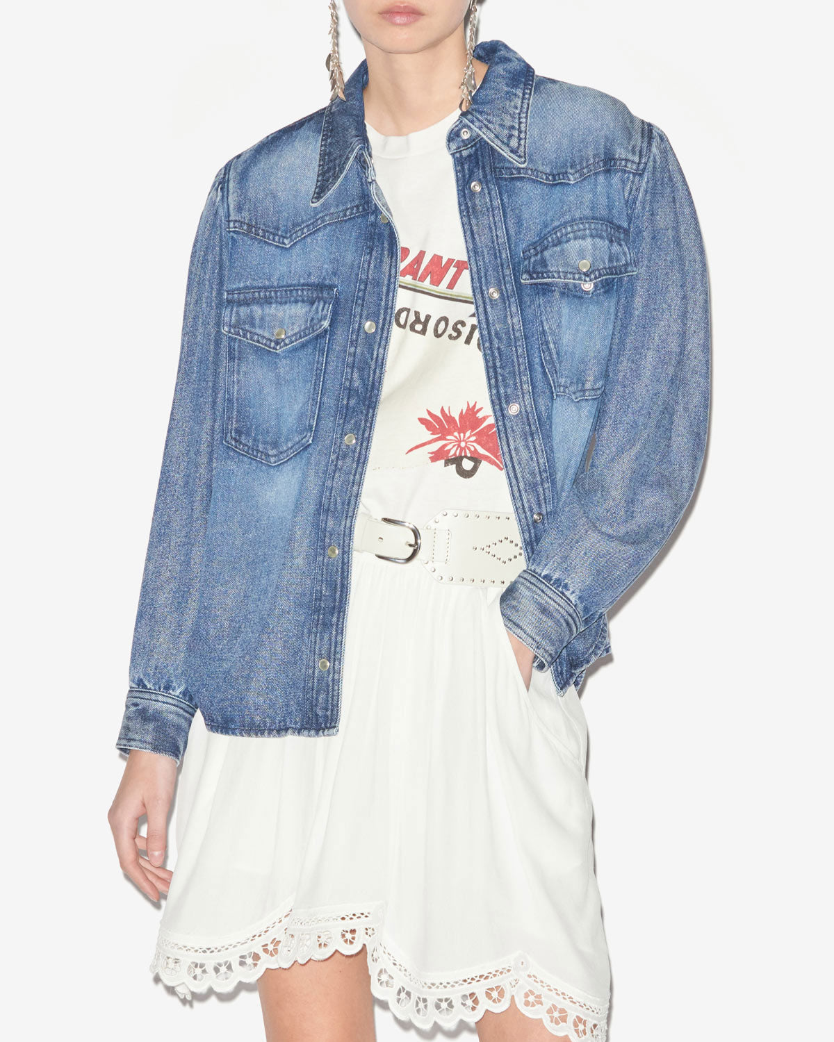 Camisa tahisia de cambray - Azul - Woman - 3