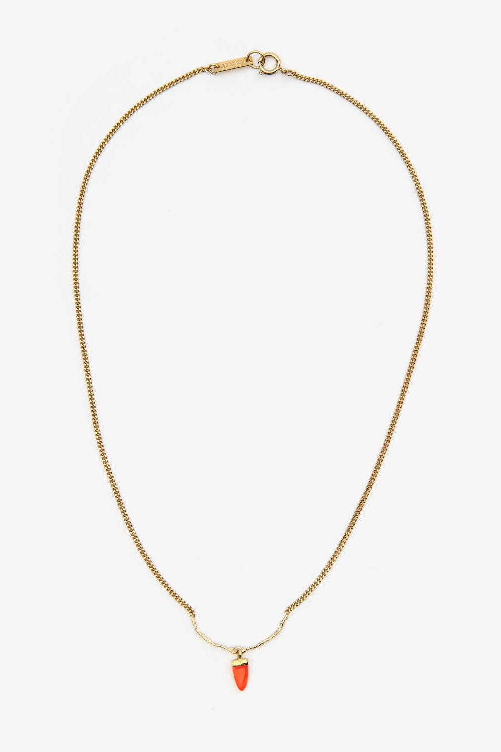 Naya chain necklace with pendant - Orange - Man - 1