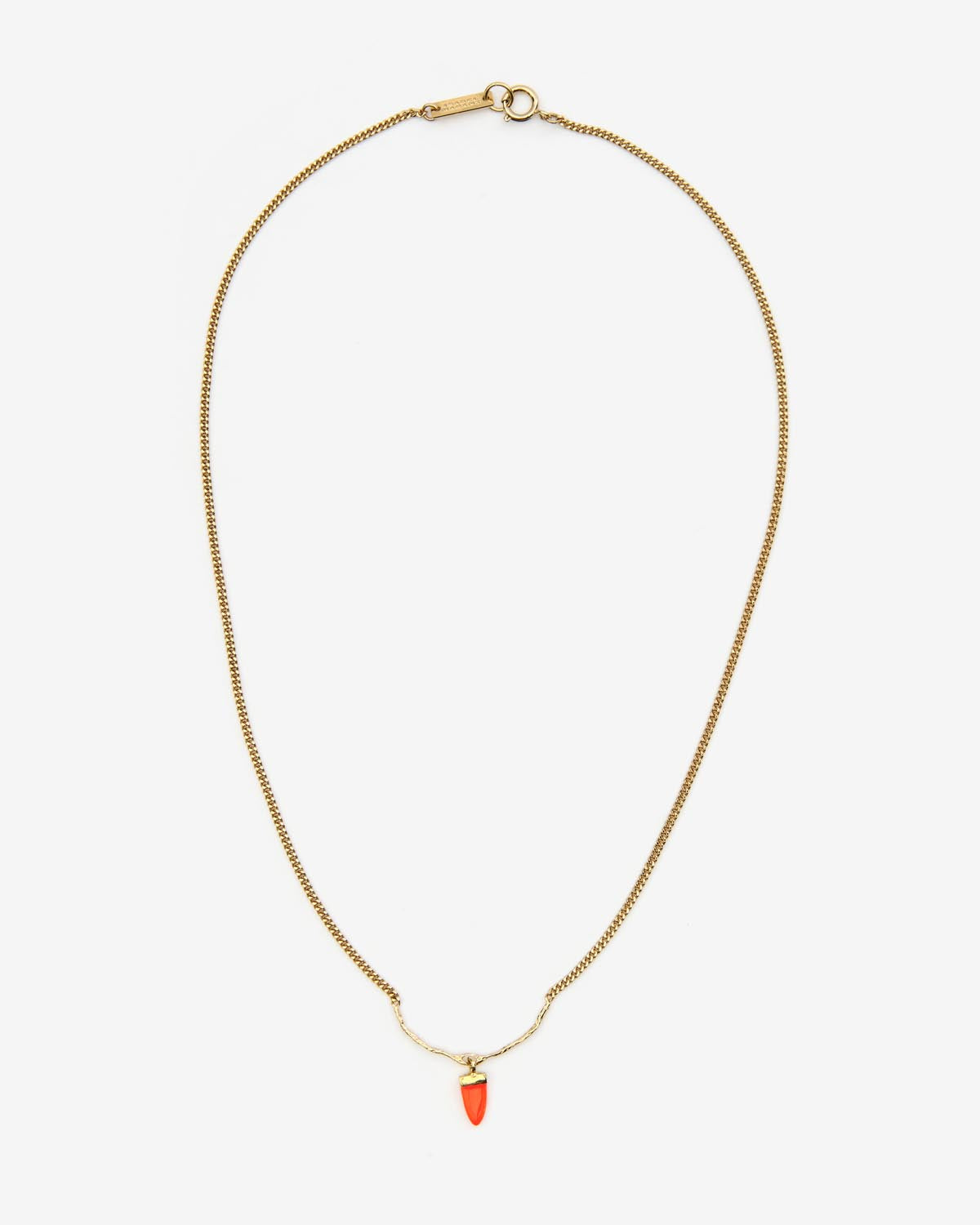 Naya chain necklace with pendant - Orange - Man - 1