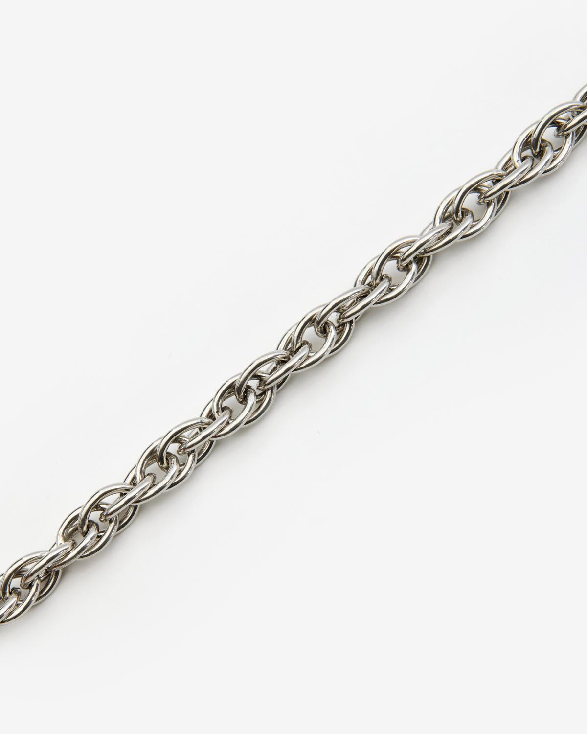 블라이 실버 도금 황동 소재 체인 브레이슬릿 - 은 - Man - 3