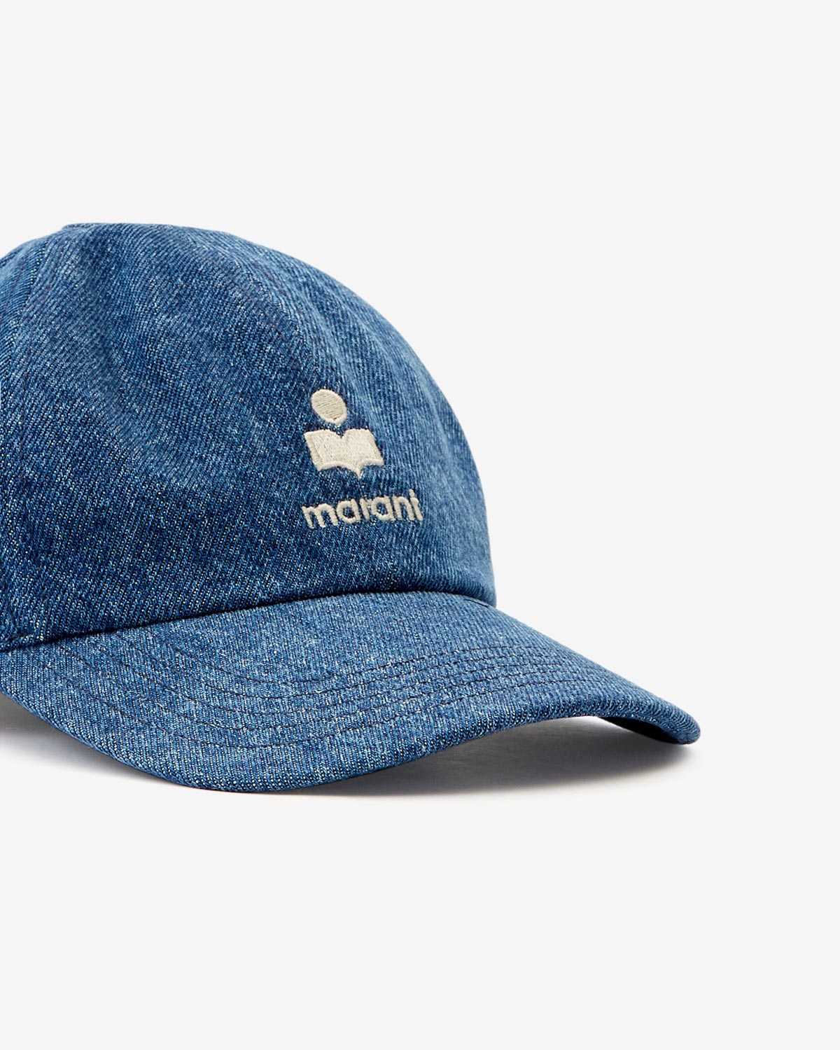 Tomas embroidered denim cap - Blue - Man - 3