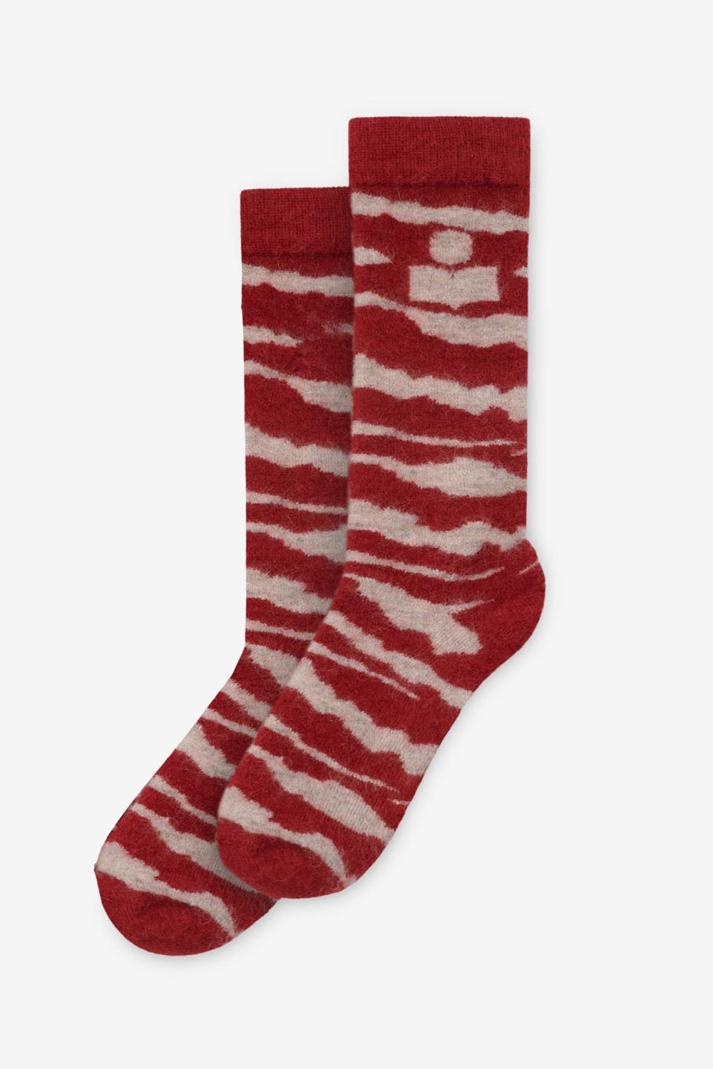 Calcetines con motivo de cebra shona - Raspberry-beige - Woman - 1