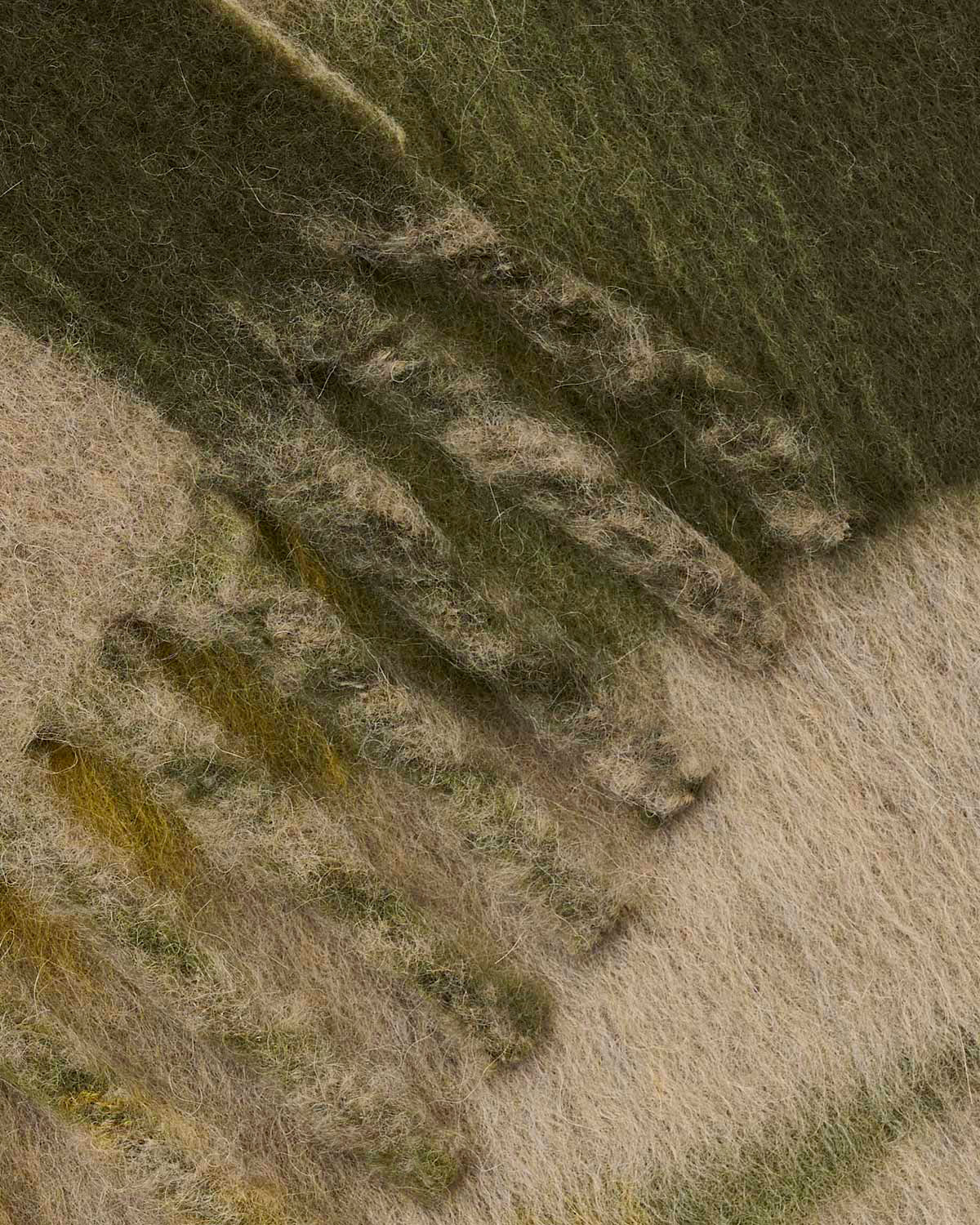 Écharpe en alpaga à logo loliana - Kaki - Man - 2