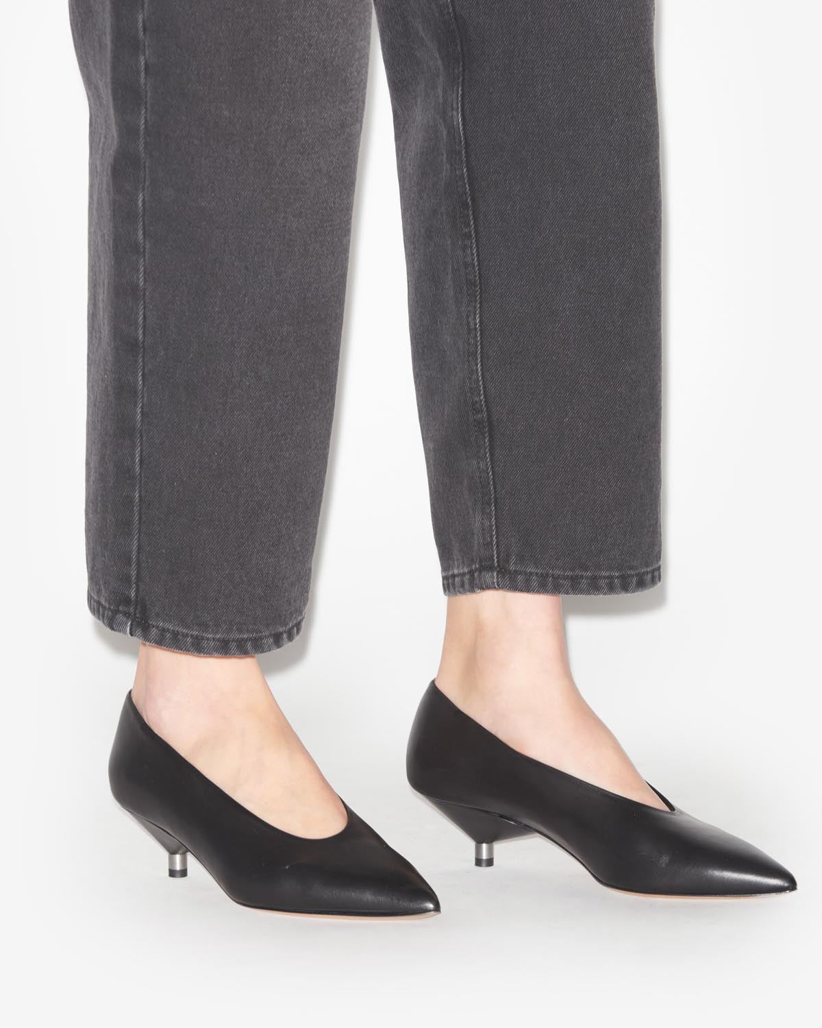 Ebisa calfskin leather pumps - Black - Woman - 5