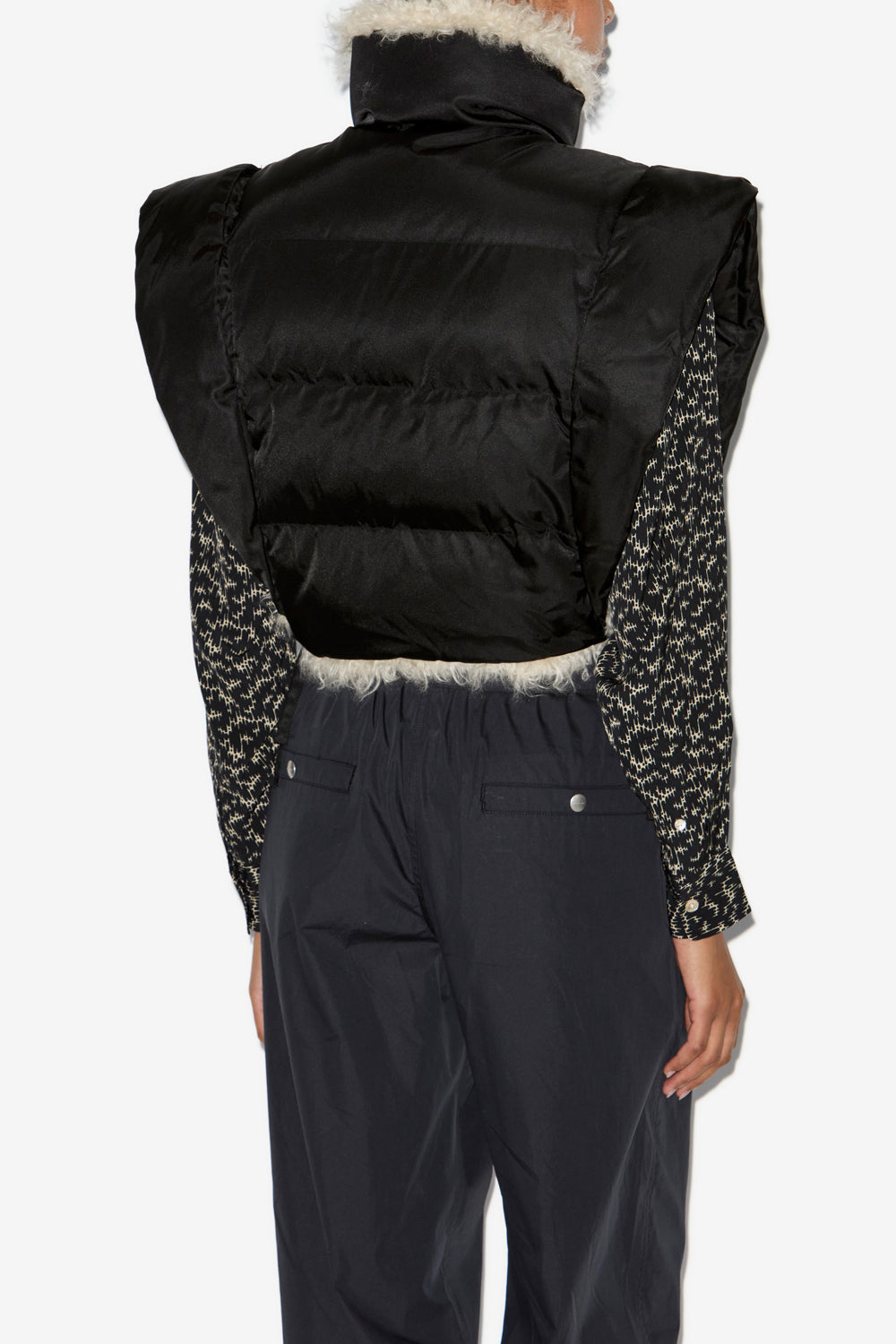 Chaleco hoodiali sin mangas reversible - Negro - Woman - 5