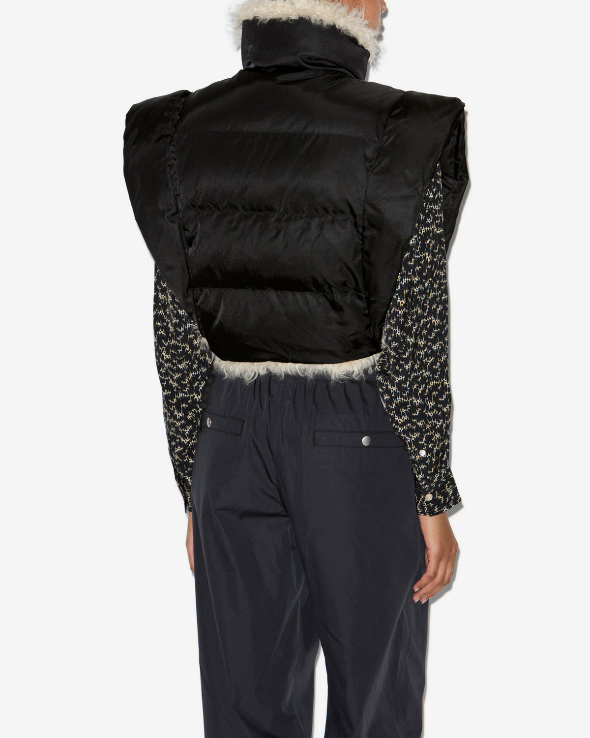 Chaleco hoodiali sin mangas reversible - Negro - Woman - 4