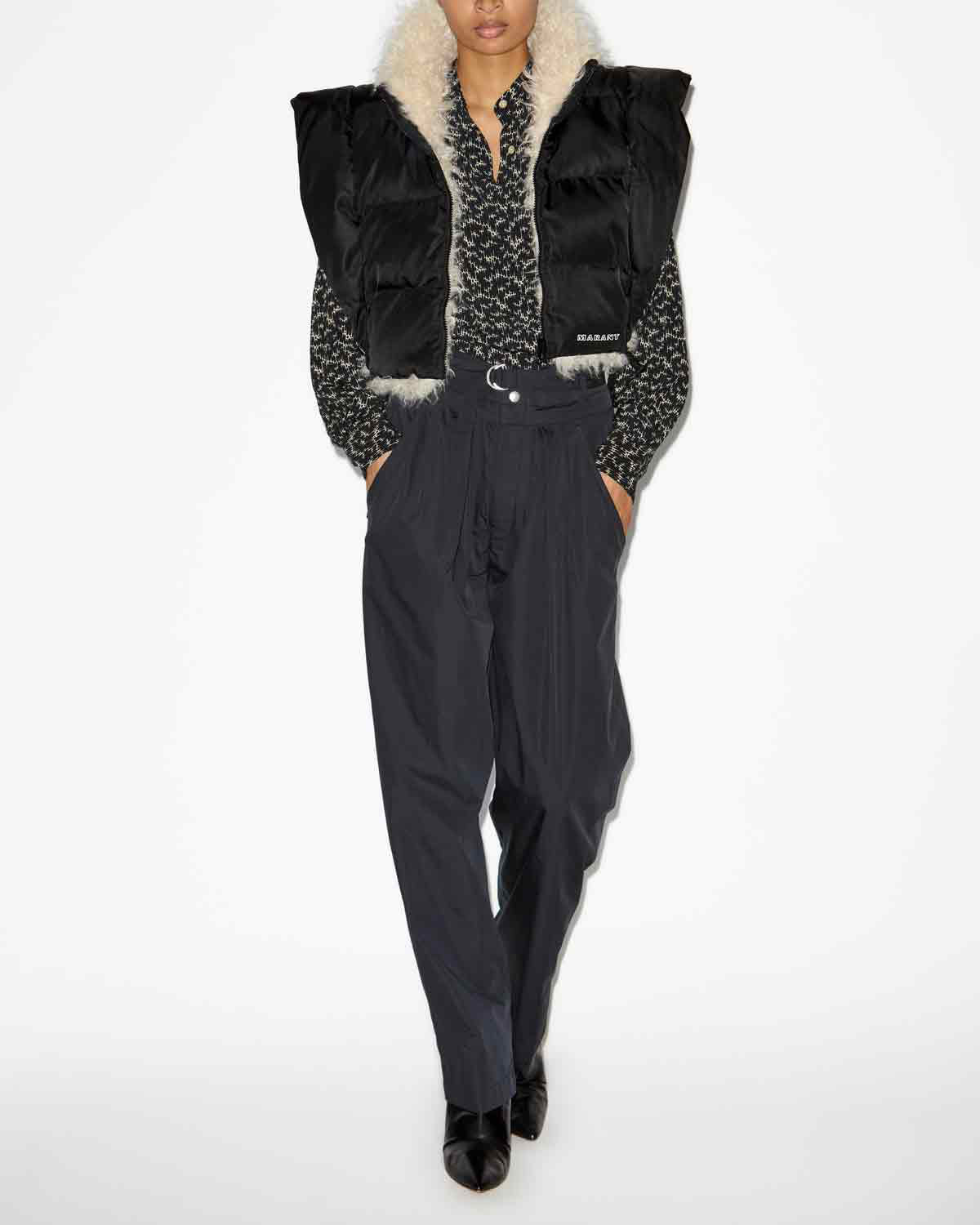 Chaleco hoodiali sin mangas reversible - Negro - Woman - 1