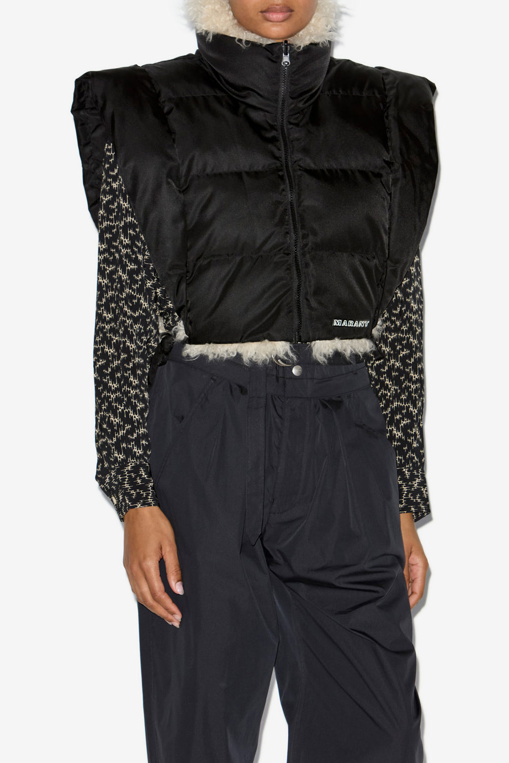 Chaleco hoodiali sin mangas reversible - Negro - Woman - 4