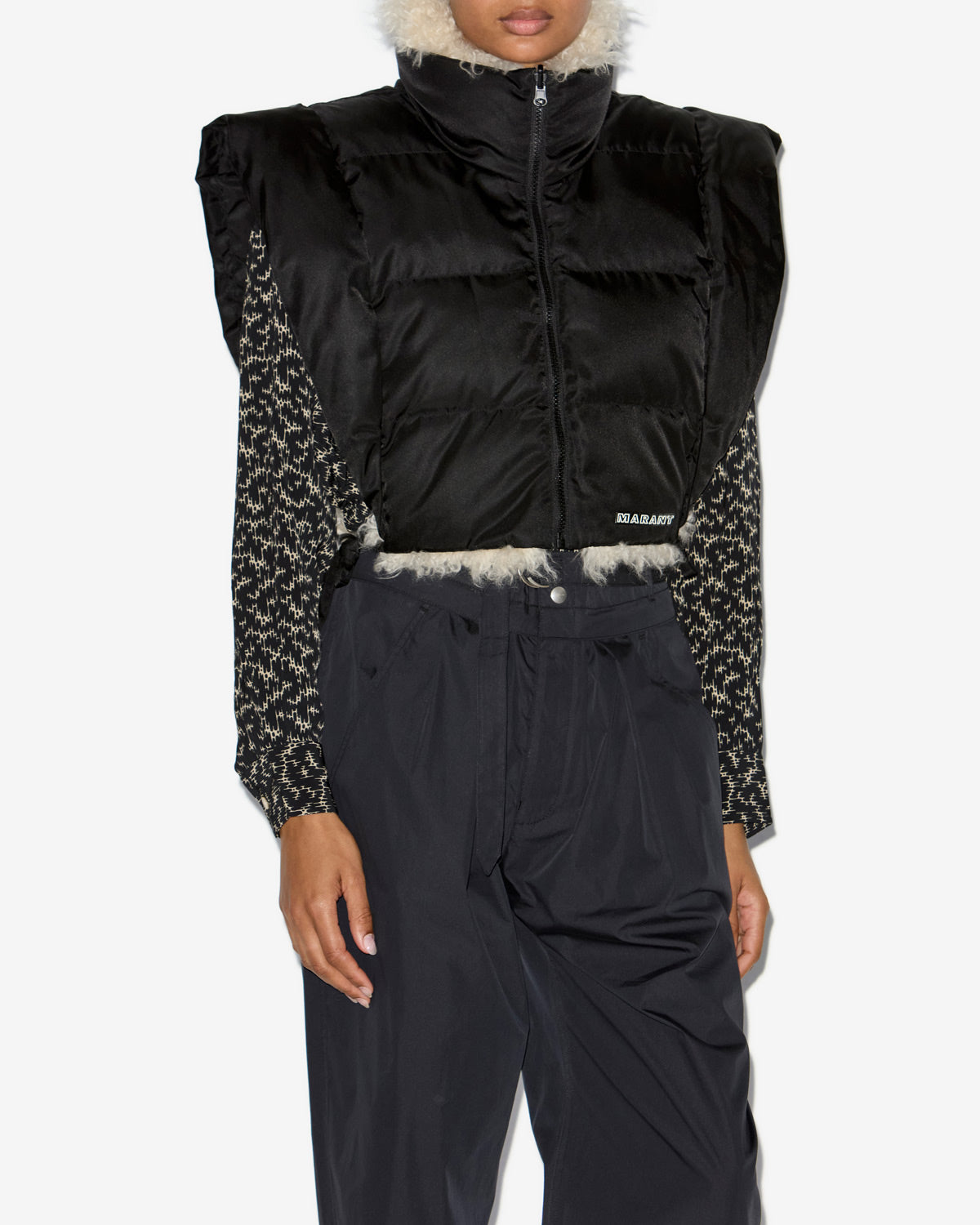 Chaleco hoodiali sin mangas reversible - Negro - Woman - 3