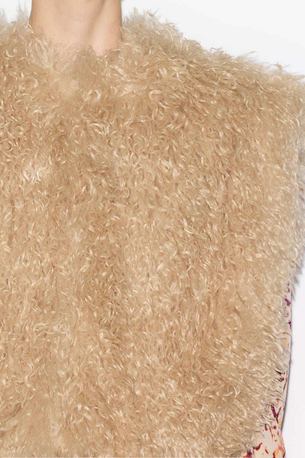 Gilet florana sans manches effet fourrure - Écru - Woman - 3