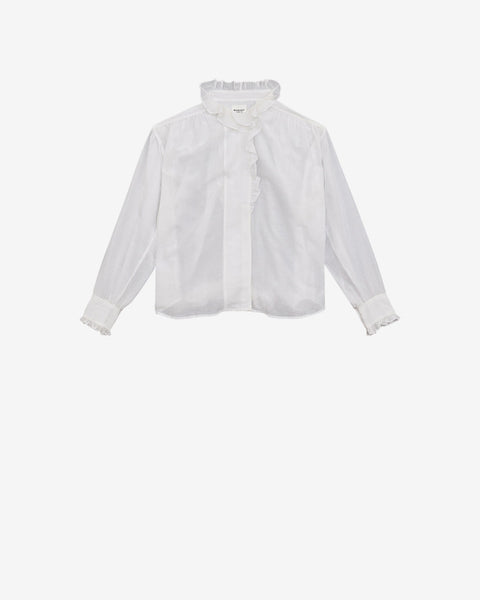 4万5100円 ISABEL MARANT ETOILE PAMIAS ブラウス PAMIAS TOP Woman white | ISABEL MARANT Official online store