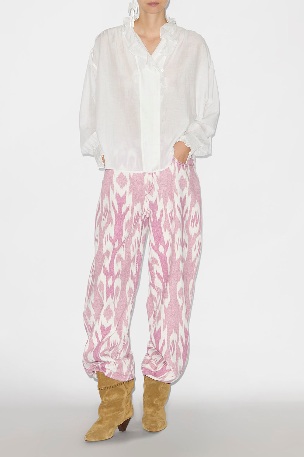 Top pamias con volantes - Blanco - Woman - 2