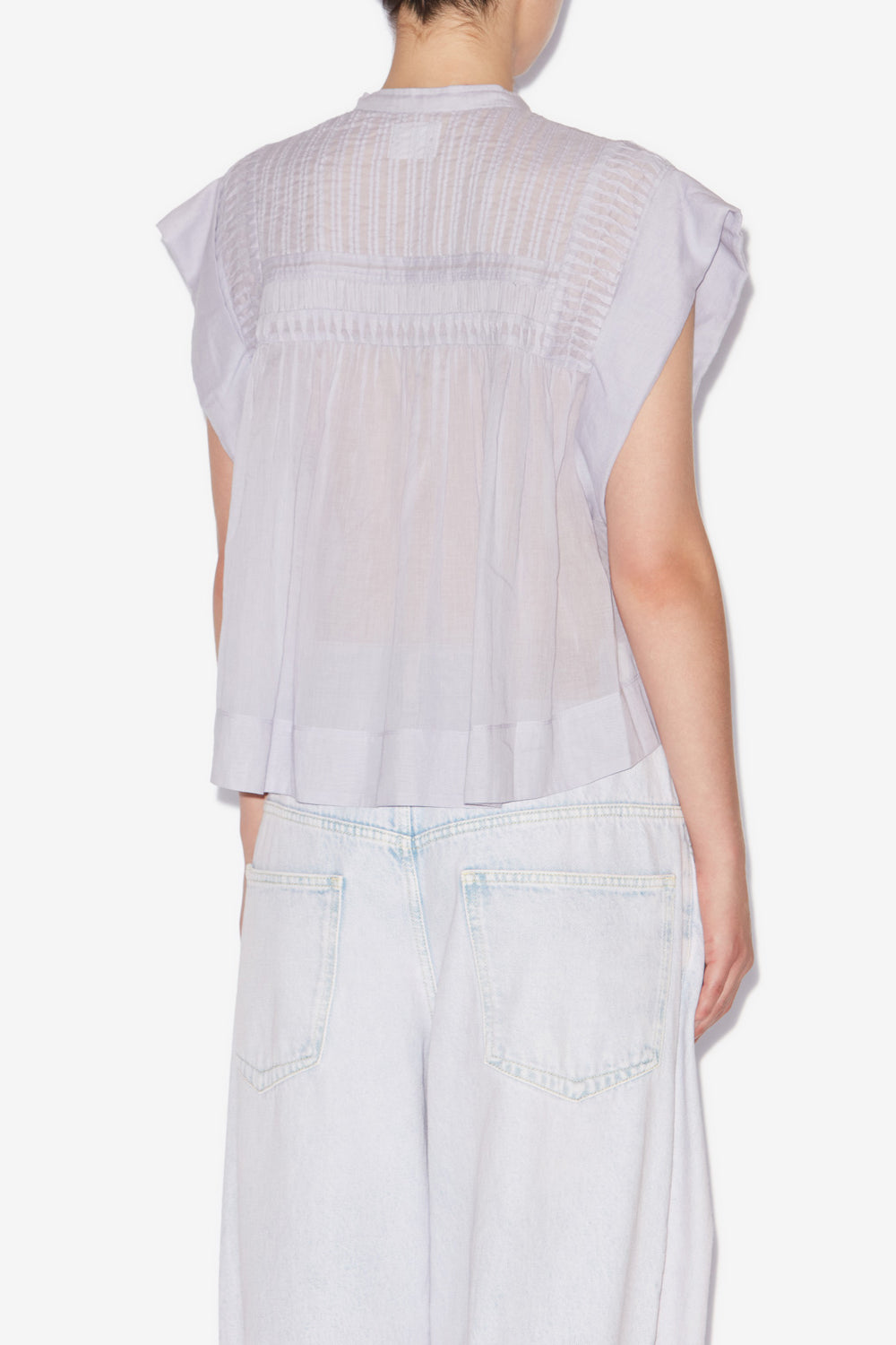 Leaza プリーツ入り コットンボイル トップス - Baby lilac - Woman - 5