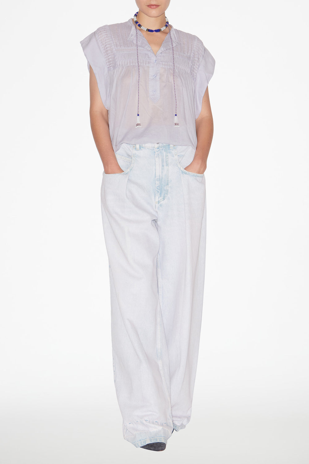 Leaza プリーツ入り コットンボイル トップス - Baby lilac - Woman - 2