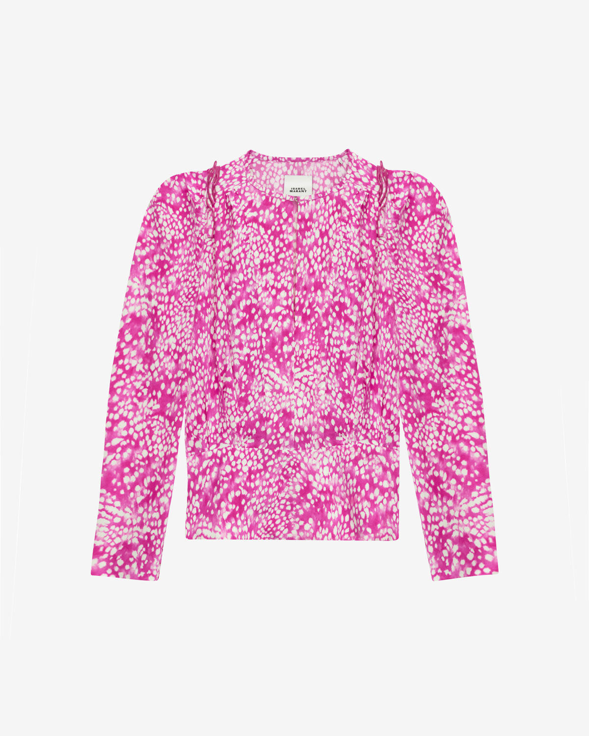 Zarga blouse Woman fuchsia-white | ISABEL MARANT Official online store