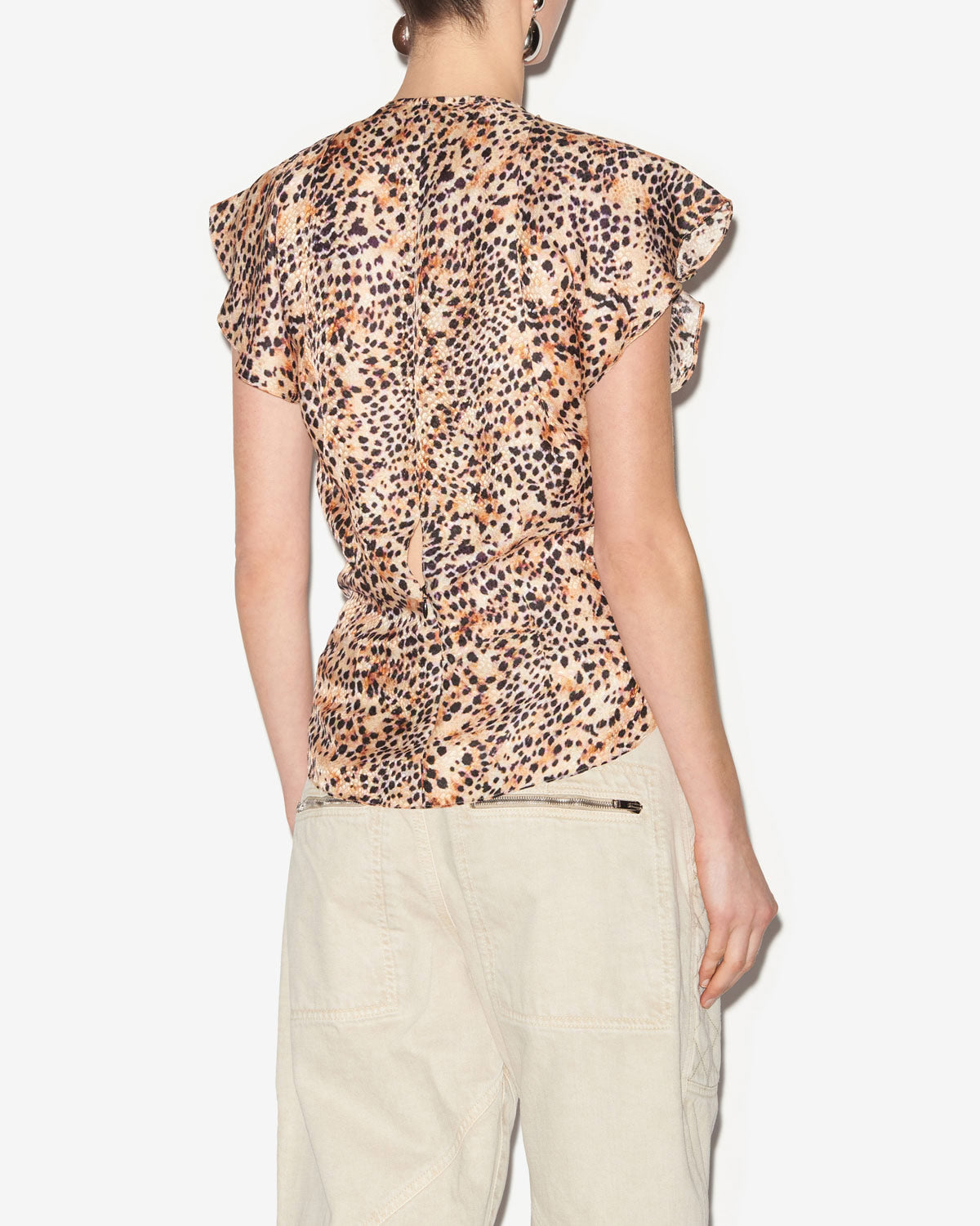 Lonea printed flowing top - Natural - Woman - 4