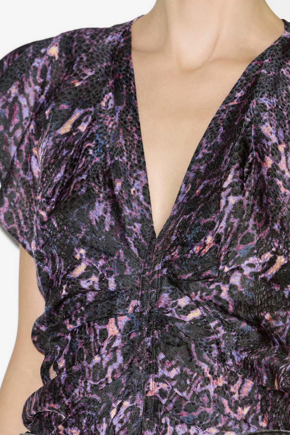 Top lonea fluido estampado - Dark plum - Woman - 3