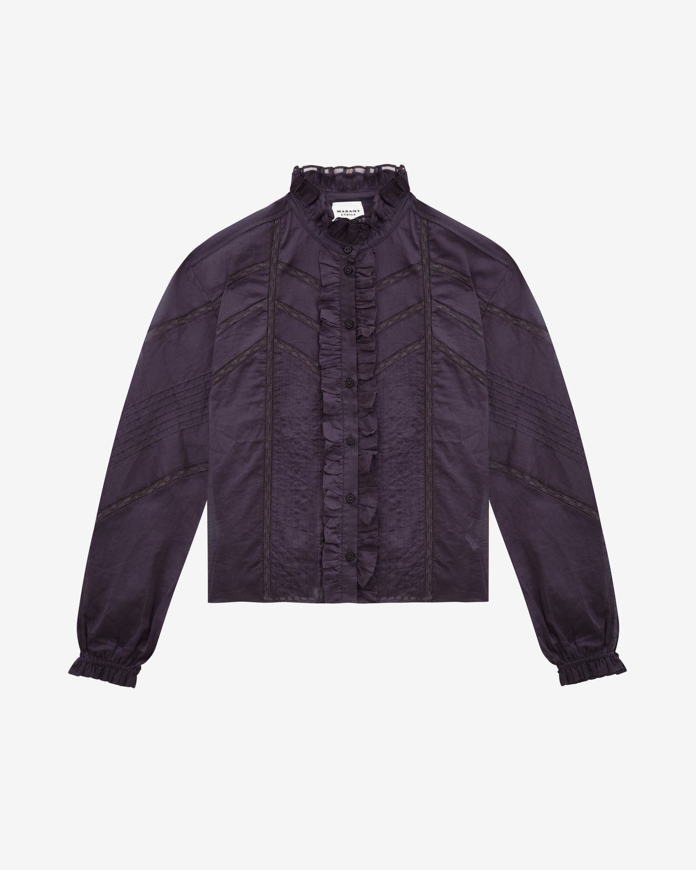 가이아(gaia) 플레인 코튼 보일 블라우스 - Dark plum - Woman - 5