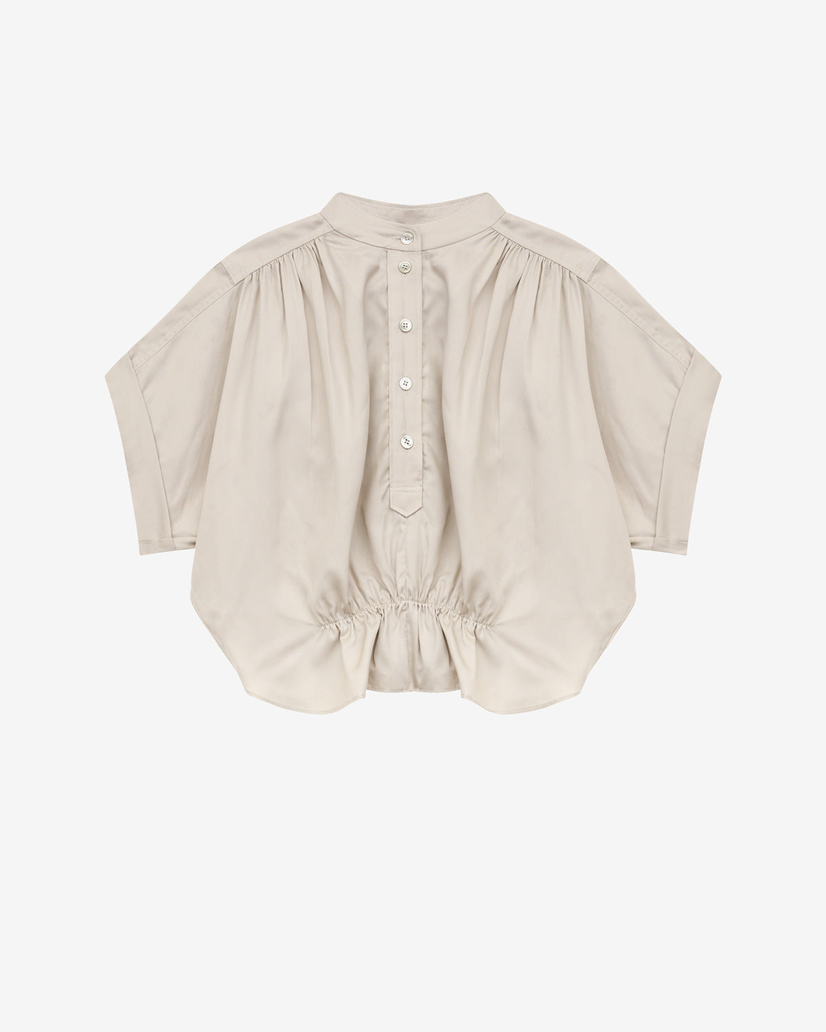 비비아나(viviana) 플로위 반소매 블라우스 - 에크루 - Woman - 1