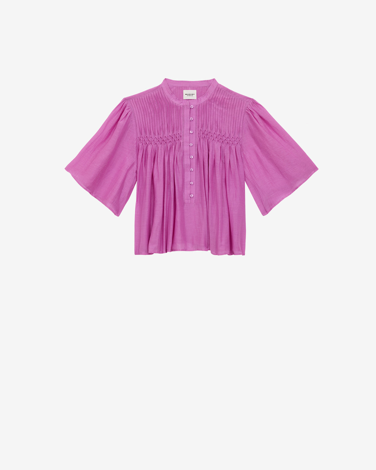 Top fruncido de gasa de algodón lisa destiny - Pink lavender - Woman - 5