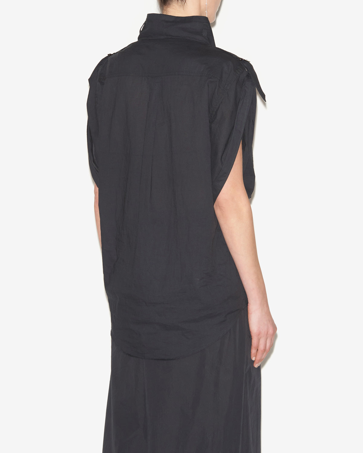 레메아(remea) 플레인 오가닉 코튼 어드벤처 인스피레이션 탑 - 검은색 - Woman - 4