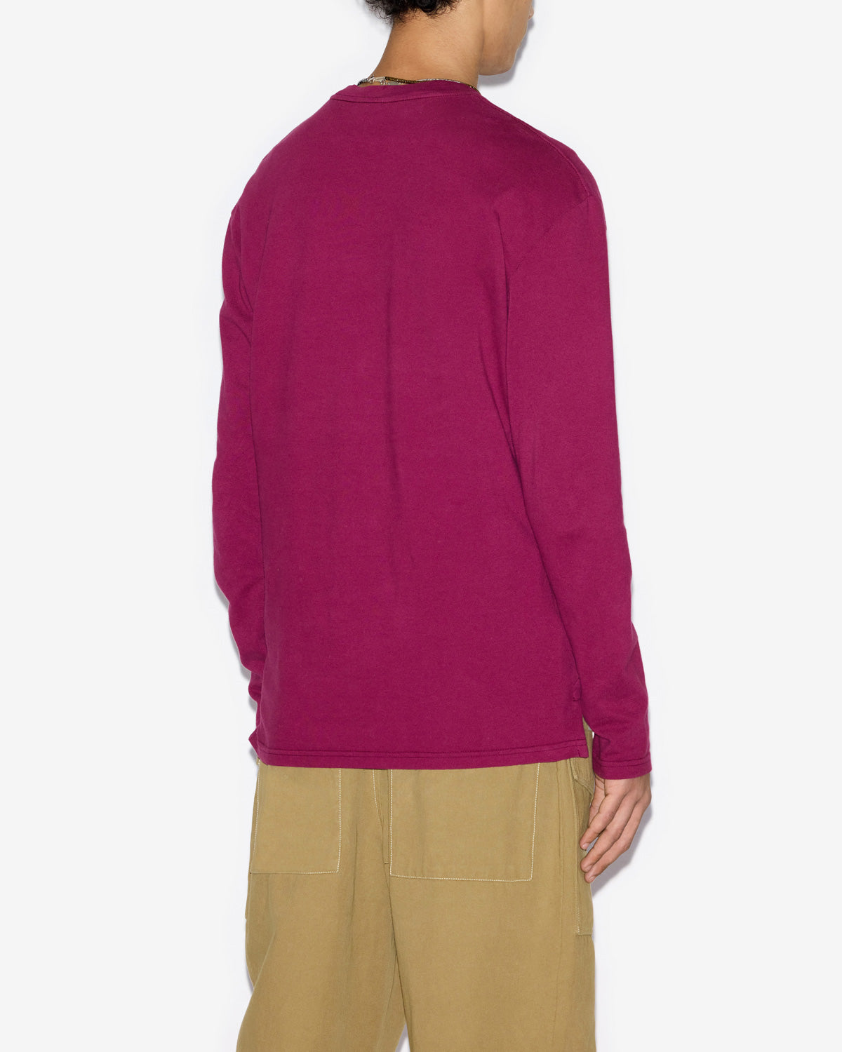 T-shirt aloni a maniche lunghe - Plum - Man - 4