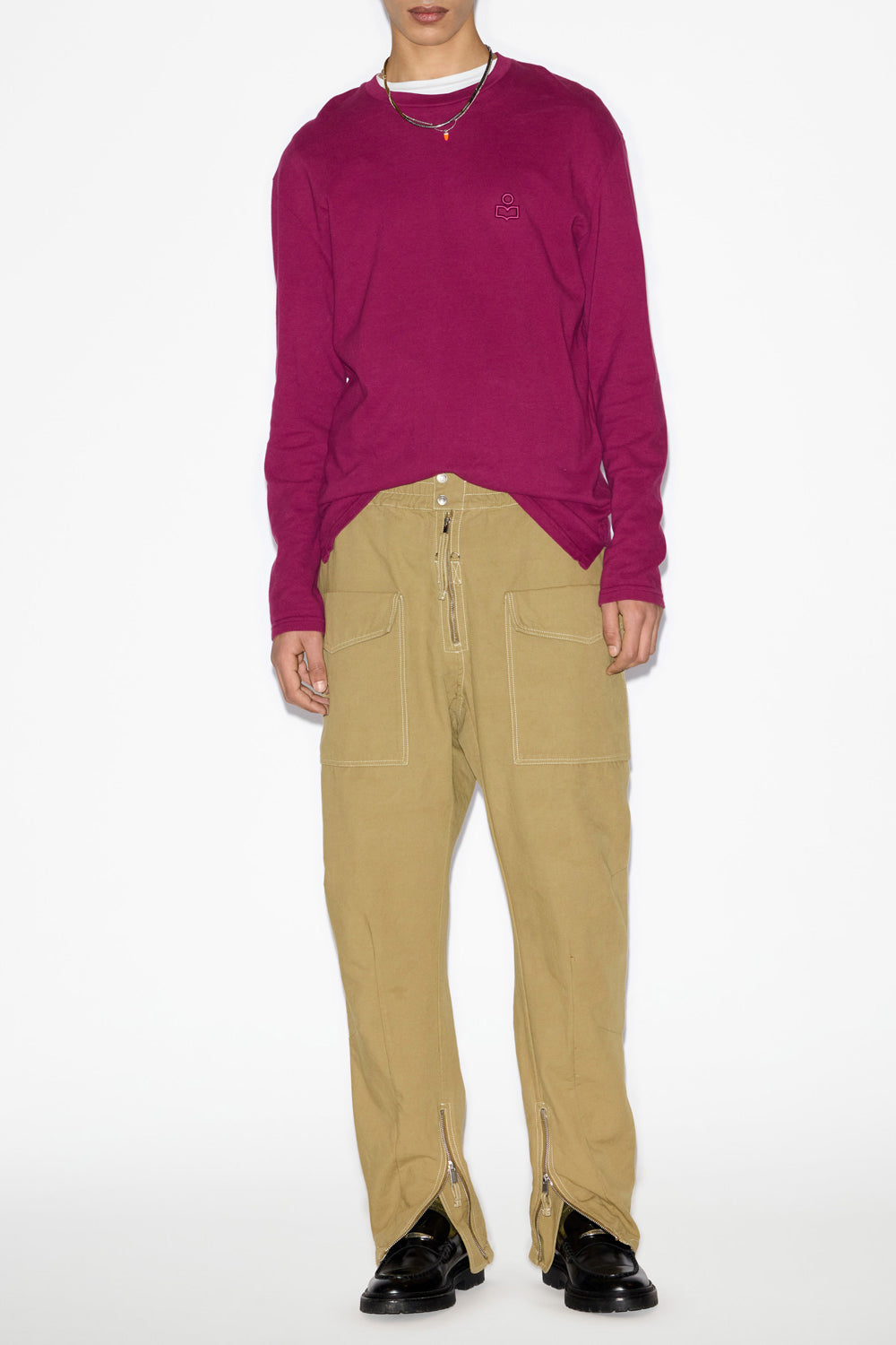 Aloni long-sleeve t-shirt - Plum - Man - 2