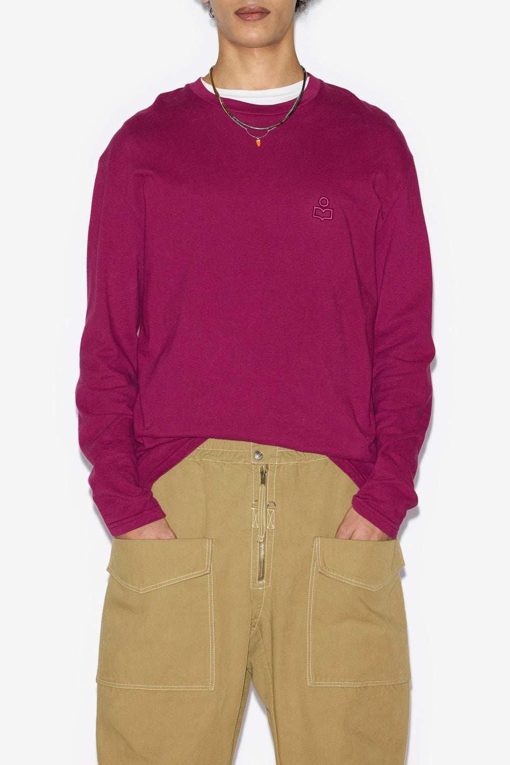 Aloni long-sleeve t-shirt - Plum - Man - 4