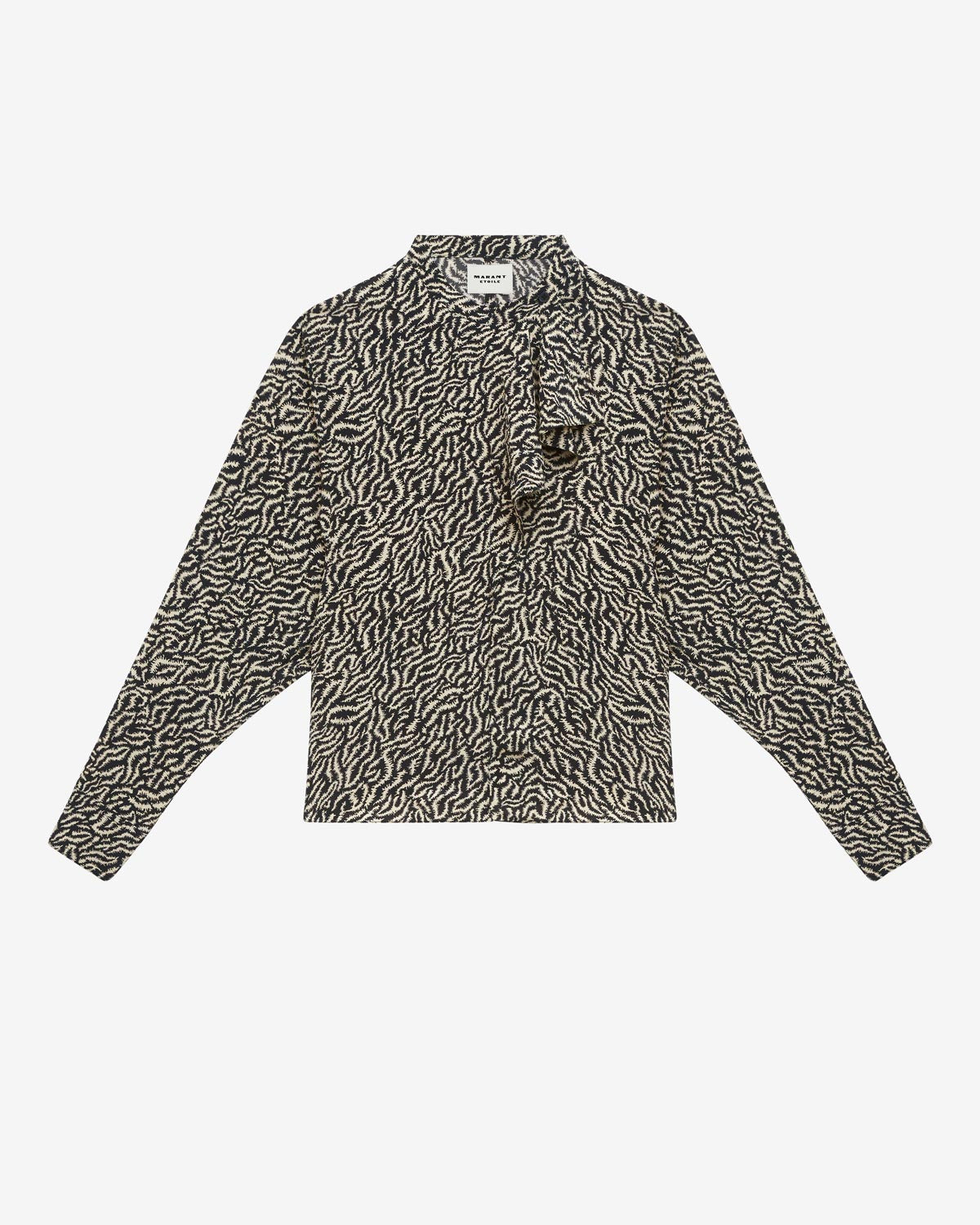 Vilda プリント入り フルイドブラウス - Ecru and black - Woman - 5